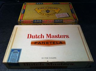 Cigar Boxes King Edward & Dutch Masters Panetela