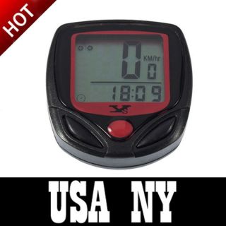 LCD Bike Bicycle Cycle Computer Odometer Speedometer for Hiking 