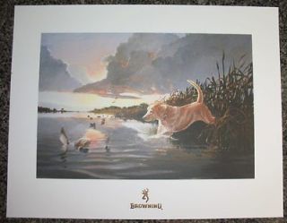 Browning Knife Duck Print   LIMITED EDITION, art hunt picture call 