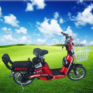Brand New 350 Watt 48V Electric Bicycle Moped Scooter Red E bike
