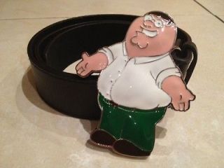 PETER GRIFFIN metal BUCKLE with FREE BELT family guy figure NEW
