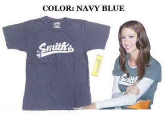Smiths American Navy Blue Vintage Distressed T Shirt S/M Small/Medium