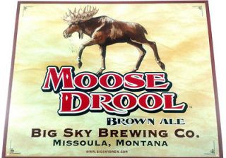 Moose Drool   Big Sky Brewing   Metal Beer Sign ( Tin Tacker ) New!