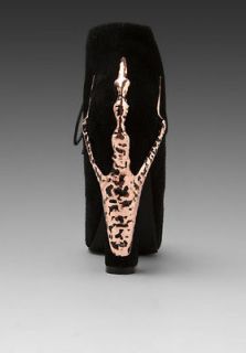 Jeffrey Campbell Lita Claw Black Suede Platform Bootie Shoes 6 6.5 7.5 