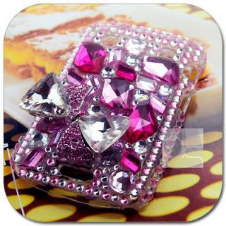 Pink Crystal Bling Hard Skin Case Back Cover Blackberry Bold Touch 4G 