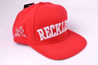   MENS YOUNG & RECKLESS Y&R RED WHITE BIG BLOCK LOGO SNAPBACK BALL HAT