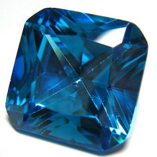   16cts.(13mm.) VVS BLUE COLOR RADIANT SHAPE LAB LOOSE RUSSIAN DIAMOND