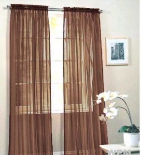 curtain panels brown in Curtains, Drapes & Valances
