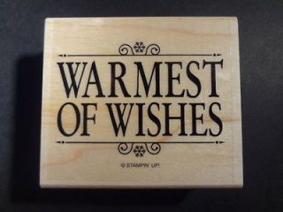 Stampin Up Warmest Wishes verse rubber stamp