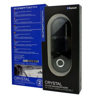 SuperTooth CRYSTAL Handsfree Bluetooth Visor Car Kit (Black)