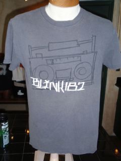 Blink 182 Gray Med M&O Knits T shirt American Band Mark Hoppus Tom 