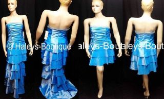 New Morgan & Co Size 5/6 Blue Dress Strapless Juniors Prom Homecoming 