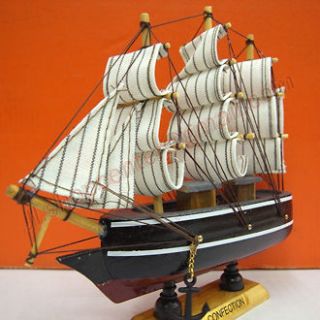   VINTAGE Nautical Wooden Wood Ship Sailboat Boat Home Decor Model ABB