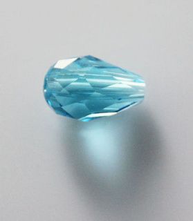 Charming Lake Blue 50 Pcs teardrop Swarovski crystal bead 8*12 mm 