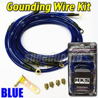   Point HKS Grounding Kit Earth Ground Wire Cable Performance JDM BLUE