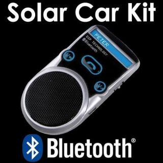 Solar Powered Bluetooth Handsfree Car Kit LCD Speaker For Cellphone 