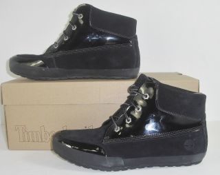Timberland A Lounger Chukka 7 M Black Leather Ankle Boots Womens Shoes