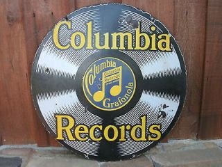 Original Columbia Record Grafonola advertising soda cola gameroom 