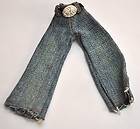 Bratz Boyz Doll Light Blue Jeans Pants with Western Style Belt Wide 