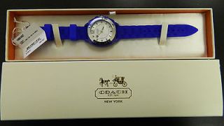 coach boyfriend rubber strap watch Style w914   14501427 Blue Color