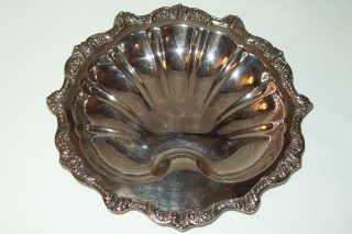 POOLE SILVER PLATE FOOTED SHELL TRAY/BOWL GOOD CONDITION