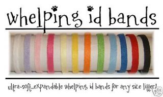 ID Bands Whelping Collars Puppy Kitten 12 Colors FLEECE