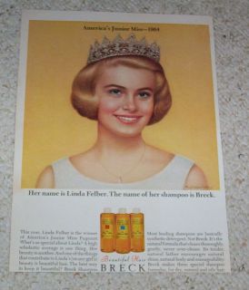 1964 ad page  Breck hair LINDA FELBER America Junior Miss  Ralph 
