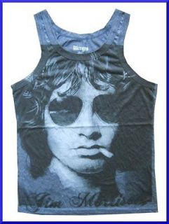 Men Tank Top Shirt Jim Morrison Psychedelic Rock Hippie Retro Soft 