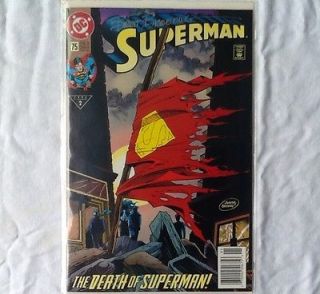 Superman The Death Of Superman #75 Signed By Brett Breeding NM.
