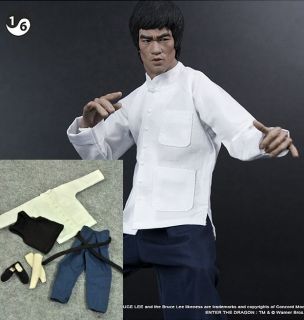Bruce Lee 1/6 Enter the Dragon White Suit @@@ Enterbay Kung Fu Hot 