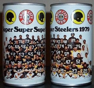 Pittsburgh Steelers Beer Can   Super Bowl Champs   Iron City   1979