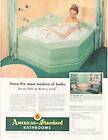1953 American Standard PRINT AD Bathroom Sinks toilets