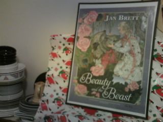   JAN BRETT BEAUTY AND THE BEAST SIGNED POSTER BY THE AUTHOR JAN BRETT