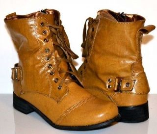 Womens Lace Up Boots HOT 2011 All Season Ankle High  Light Brown 