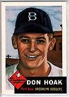 1953 TOPPS Baseball Archives 176 DON HOAK Dodgers