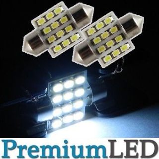 2x Pure White 12 SMD LED 31MM Festoon Dome/Map Lights Bulbs 3022 6428 