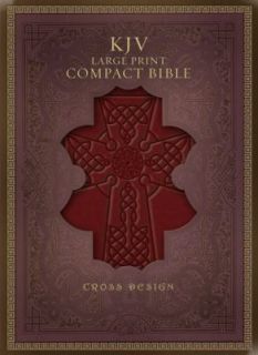 KJV Compact Cross Design Bible, Burgundy 2008, Imitation Hardcover 