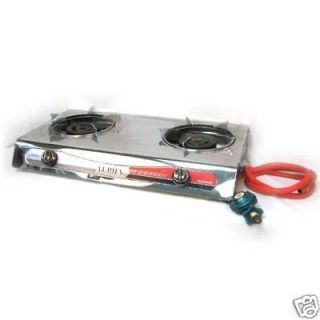   Propane Gas Stove DOUBLE Burner CAMPING TAIL GATE Tailgating Stoves