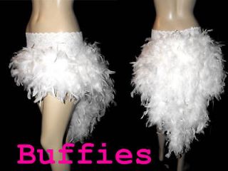 Showgirl Feather skirt Burlesque Moulin Rouge in Black Pink White Red 