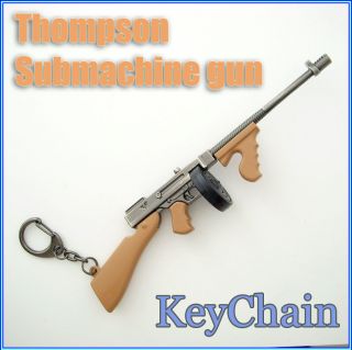 CrossFire MINIATURETRENCH BROOMTHOMPSON SUBMACHINE GUN KeyChain ring 