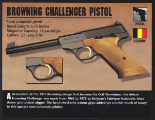 BROWNING CHALLENGER PISTOL Hand Gun Firearms ATLAS CARD