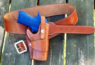 Reddog Leather Cowboy Western Holster & Belt, The WILD BUNCH Rig