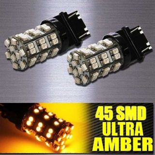 AMBER 3157/3156 SMD 45 LED STOP/BRAKE SIGNAL LIGHT BULBS/BULB