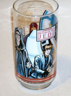   1983 Star Wars Glass Cup Return Of The Jedi Coca Cola Burger King BK