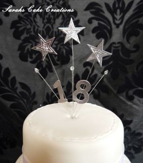 Star Cake Topper   Wedding Birthday Anniversary Craft Decorations