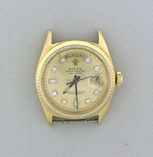 Vintage Mens Rolex President Day Date 18k Gold Watch Ref 1803