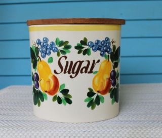 Vintage Bauer Pottery California Sugar Canister Jar With Lid