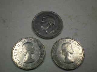 CANADA 5 cent coins 1949 1960 1962
