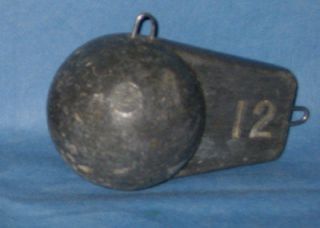 12 Lb Uncoated Downrigger Weight, Cannonball