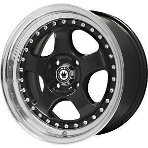 New 15X7.5 4x100 KONIG Candy Black Wheels/Rims